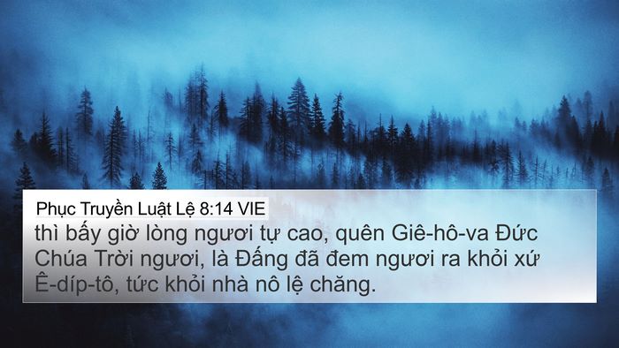 Phục Truyền Luật Lệ 8:14 VIE Bible Verse Image