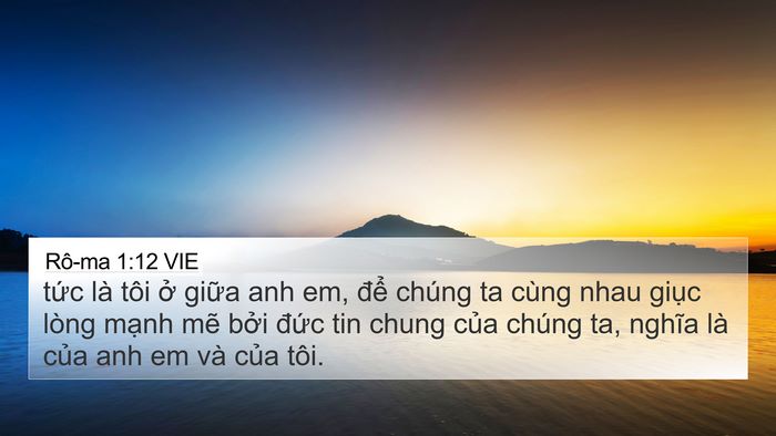 Rô-ma 1:12 VIE Bible Verse Image