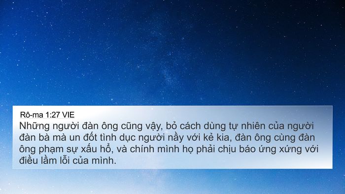 Rô-ma 1:27 VIE 4K Wallpaper - Những người đàn ông cũng vậy, bỏ - 4K Wallpaper Bible Verse