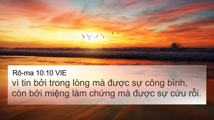 Rô-ma 10:10 VIE Bible Verse Image