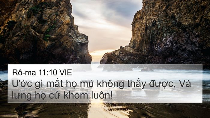 Rô-ma 11:10 VIE 4K Wallpaper - Ước gì mắt họ mù không thấy được, - 4K Wallpaper Bible Verse