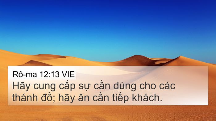 Rô-ma 12:13 VIE Bible Verse Image