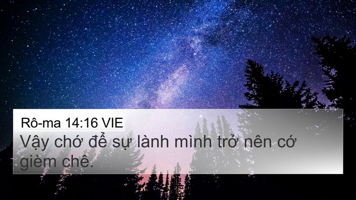 Rô-ma 14:16 VIE Bible Verse Image
