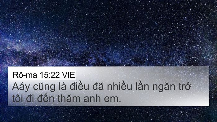 Rô-ma 15:22 VIE Bible Verse Image