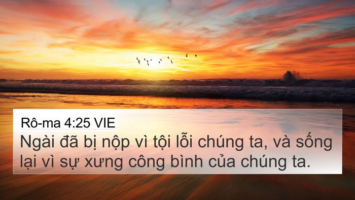Rô-ma 4:25 VIE Bible Verse Image