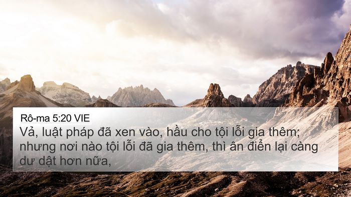 Rô-ma 5:20 VIE Bible Verse Image