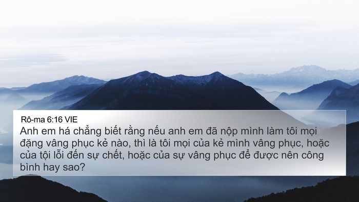 Rô-ma 6:16 VIE Bible Verse Image