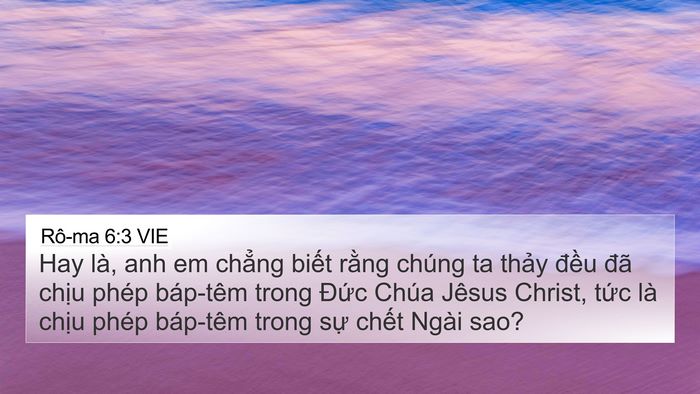 Rô-ma 6:3 VIE Bible Verse Image