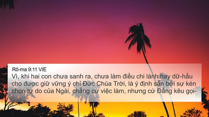Rô-ma 9:11 VIE Bible Verse Image