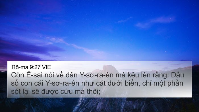 Rô-ma 9:27 VIE Bible Verse Image