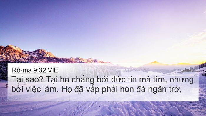 Rô-ma 9:32 VIE Bible Verse Image