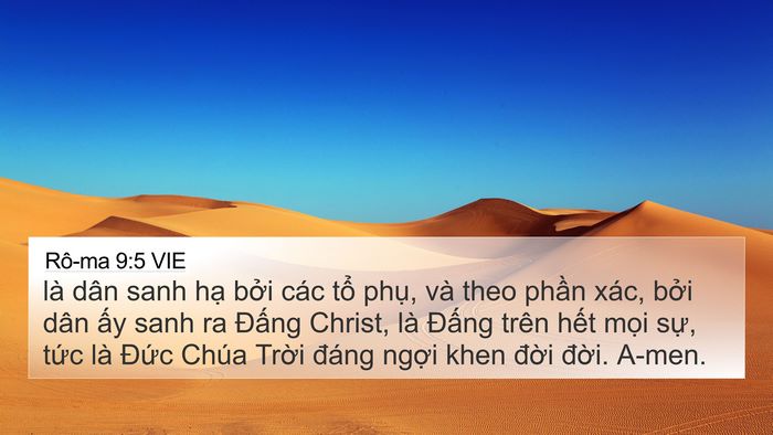 Rô-ma 9:5 VIE Bible Verse Image