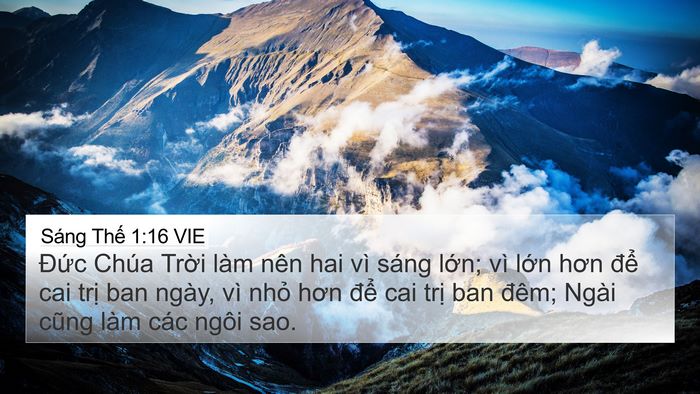 Sáng Thế 1:16 VIE Bible Verse Image