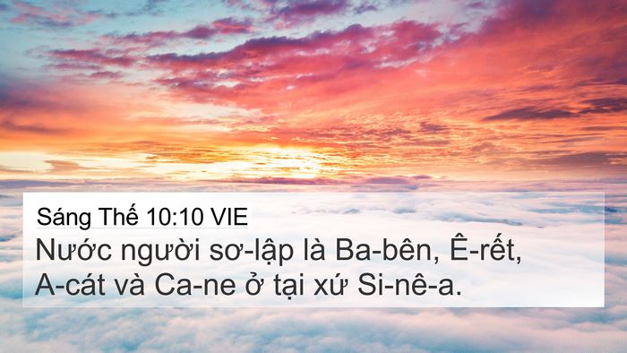 Sáng Thế 10:10 VIE Bible Verse Image