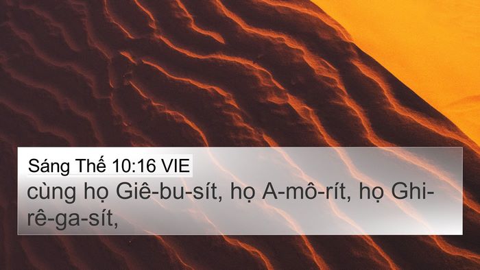 Sáng Thế 10:16 VIE Bible Verse Image