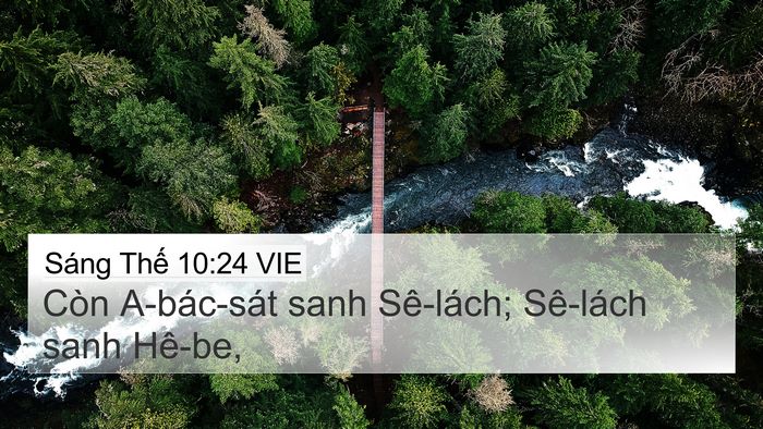 Sáng Thế 10:24 VIE 4K Wallpaper - Còn A-bác-sát sanh Sê-lách; Sê-lách sanh - 4K Wallpaper Bible Verse
