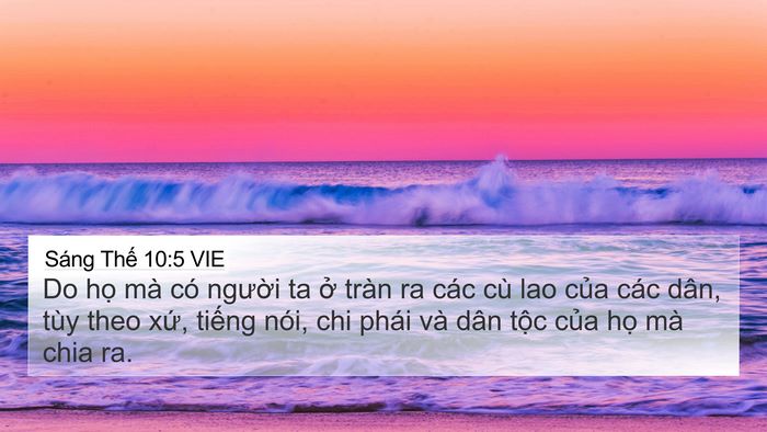 Sáng Thế 10:5 VIE Bible Verse Image