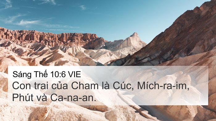 Sáng Thế 10:6 VIE Bible Verse Image