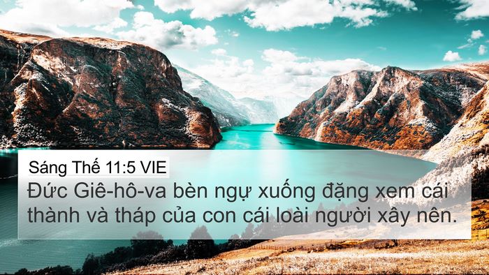 Sáng Thế 11:5 VIE Bible Verse Image