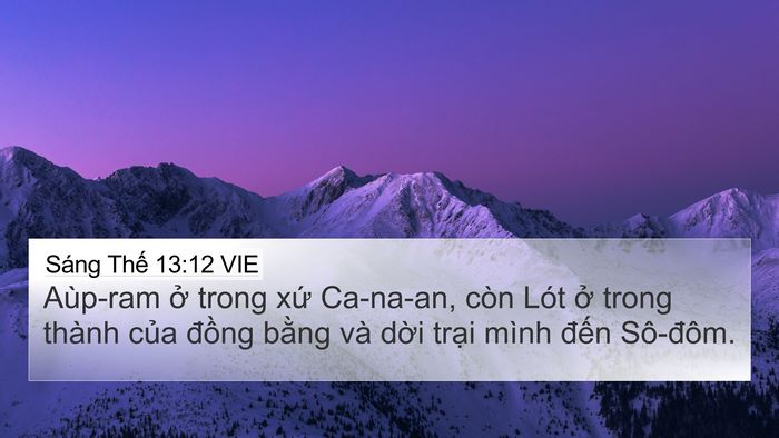 Sáng Thế 13:12 VIE Bible Verse Image