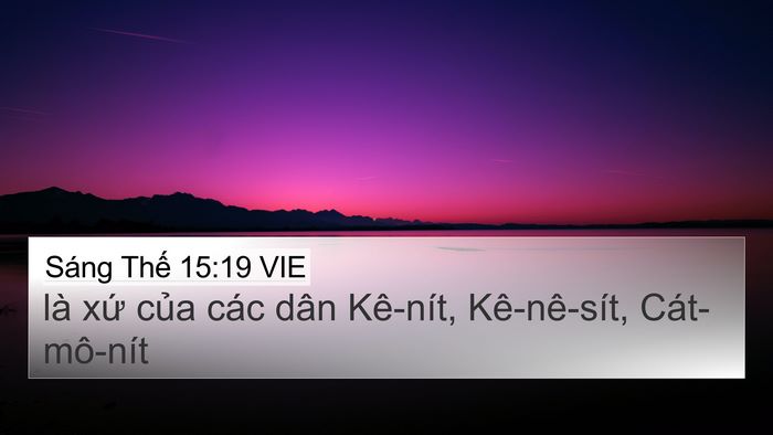 Sáng Thế 15:19 VIE Bible Verse Image