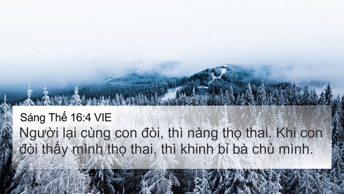 Sáng Thế 16:4 VIE Bible Verse Image