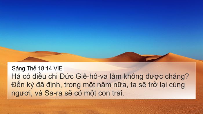 Sáng Thế 18:14 VIE Bible Verse Image
