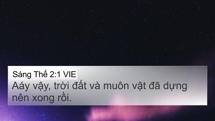 Sáng Thế 2:1 VIE Bible Verse Image