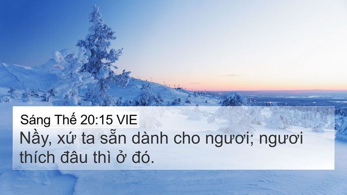 Sáng Thế 20:15 VIE Bible Verse Image