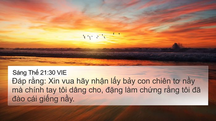 Sáng Thế 21:30 VIE Bible Verse Image
