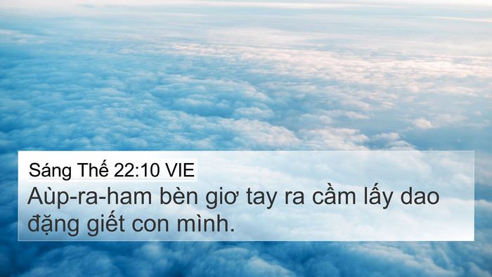 Sáng Thế 22:10 VIE Bible Verse Image