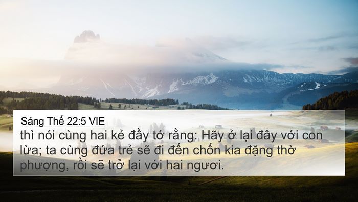 Sáng Thế 22:5 VIE Bible Verse Image