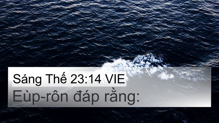 Sáng Thế 23:14 VIE 4K Wallpaper - Eùp-rôn đáp - 4K Wallpaper Bible Verse