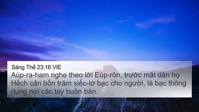 Sáng Thế 23:16 VIE Bible Verse Image