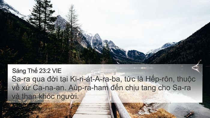Sáng Thế 23:2 VIE Bible Verse Image