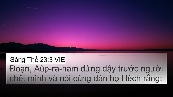 Sáng Thế 23:3 VIE Bible Verse Image