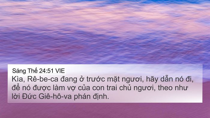 Sáng Thế 24:51 VIE Bible Verse Image