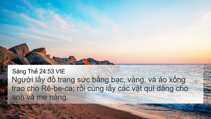 Sáng Thế 24:53 VIE Bible Verse Image