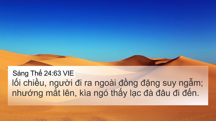 Sáng Thế 24:63 VIE 4K Wallpaper - lối chiều, người đi ra ngoài đồng - 4K Wallpaper Bible Verse