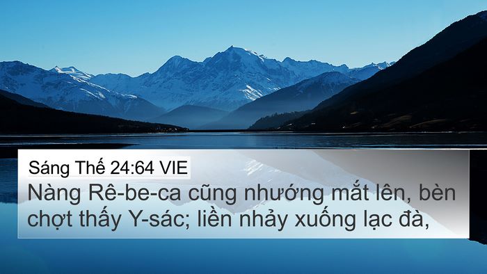 Sáng Thế 24:64 VIE Bible Verse Image