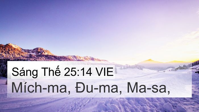 Sáng Thế 25:14 VIE Bible Verse Image