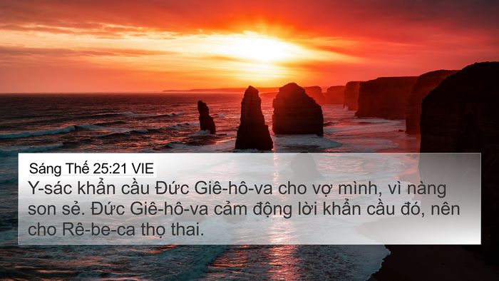 Sáng Thế 25:21 VIE Bible Verse Image