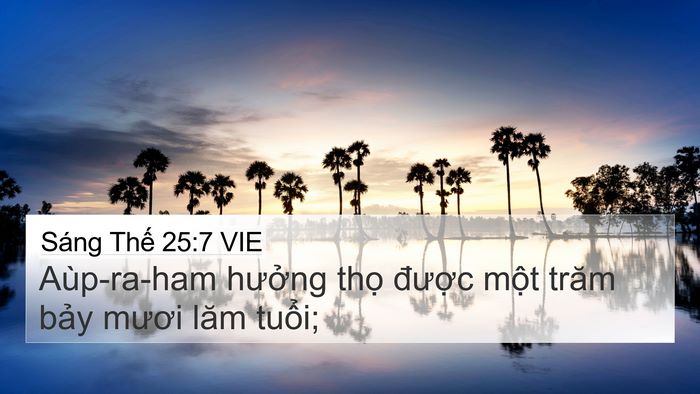 Sáng Thế 25:7 VIE Bible Verse Image