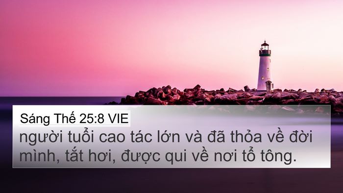 Sáng Thế 25:8 VIE Bible Verse Image