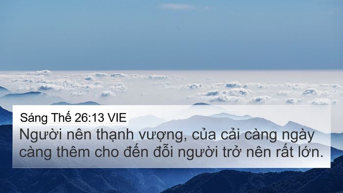 Sáng Thế 26:13 VIE Bible Verse Image