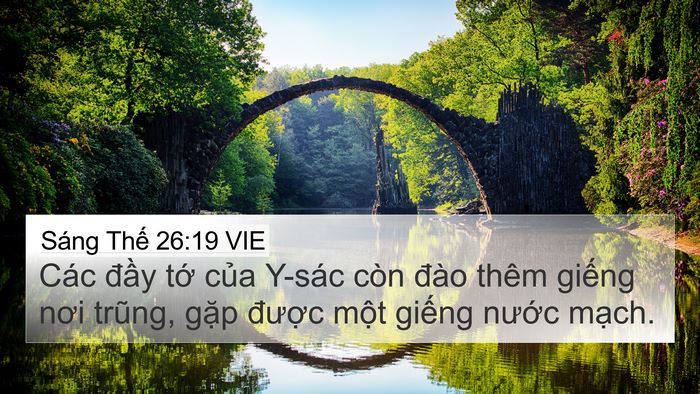 Sáng Thế 26:19 VIE Bible Verse Image