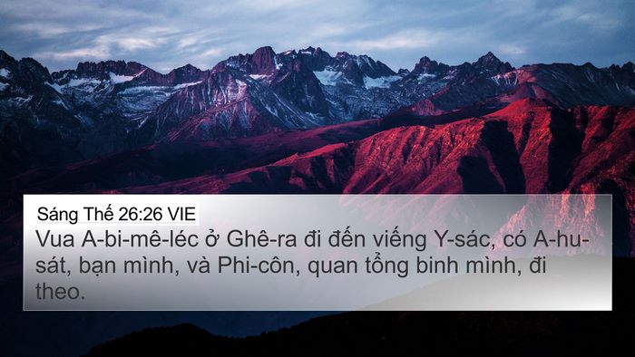 Sáng Thế 26:26 VIE Bible Verse Image
