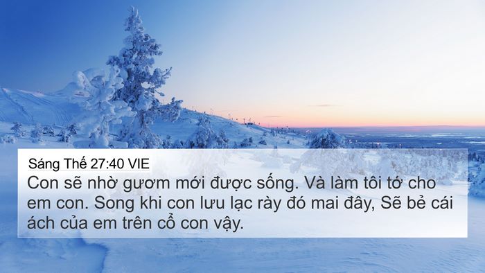 Sáng Thế 27:40 VIE Bible Verse Image