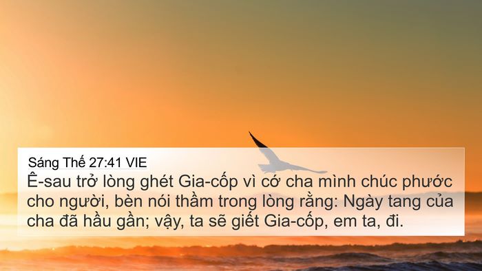 Sáng Thế 27:41 VIE Bible Verse Image
