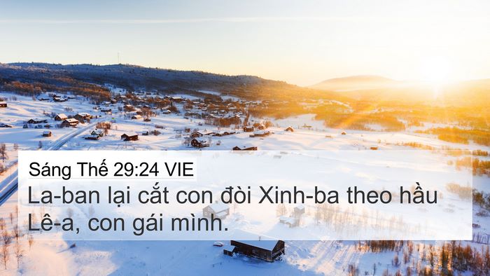 Sáng Thế 29:24 VIE Bible Verse Image